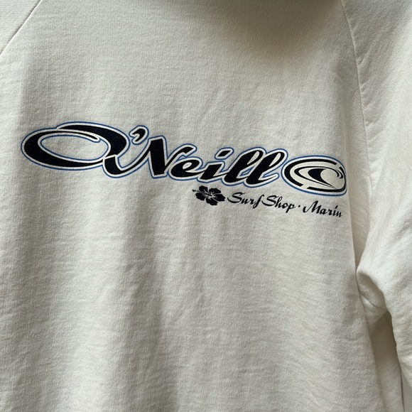 O’Neill Surf Shop Marin Hoodie Sweatshirt. front pockets. Zip front. Tie hoodie. - Picture 2 of 6